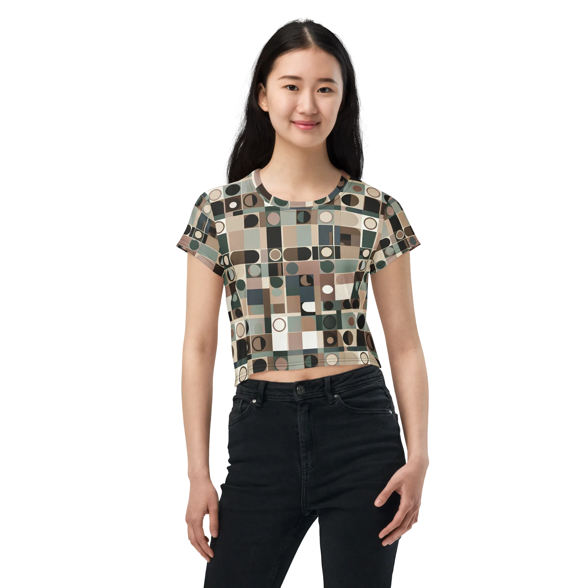 Velvet Modulation on Crop Tee — Front