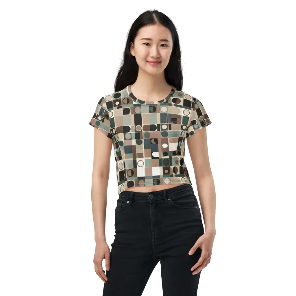 Velvet Modulation on Crop Tee — Front