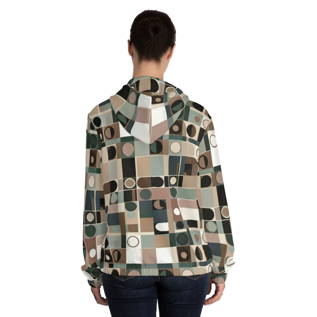 Velvet Modulation on Women's Full-Zip Hoodie — Back On Person