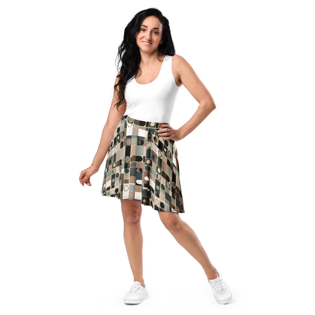 Velvet Modulation on Skater Skirt — Front