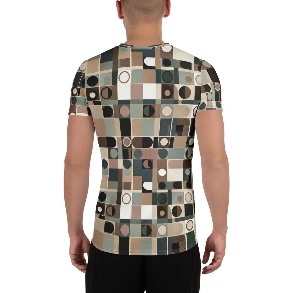 Velvet Modulation on Men's Athletic T-Shirt — Back