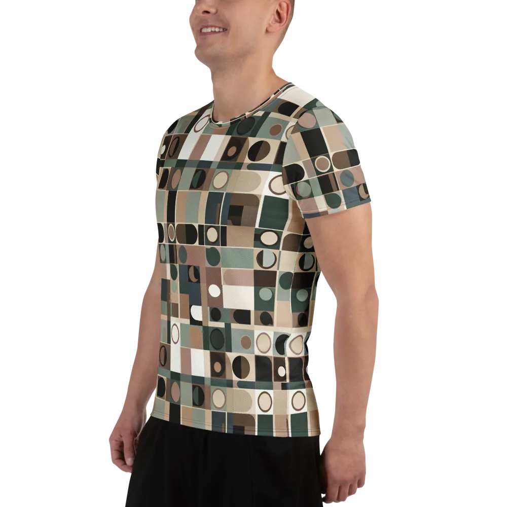 Velvet Modulation on Men's Athletic T-Shirt — Left