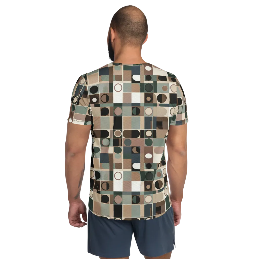 Velvet Modulation on Men's Athletic T-Shirt — Back