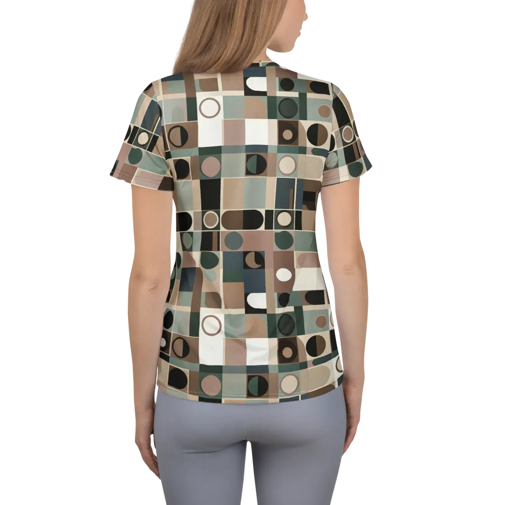 Velvet Modulation on Women's Athletic T-Shirt — Back