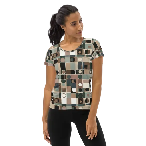 Velvet Modulation on a Women's Athletic T-Shirt