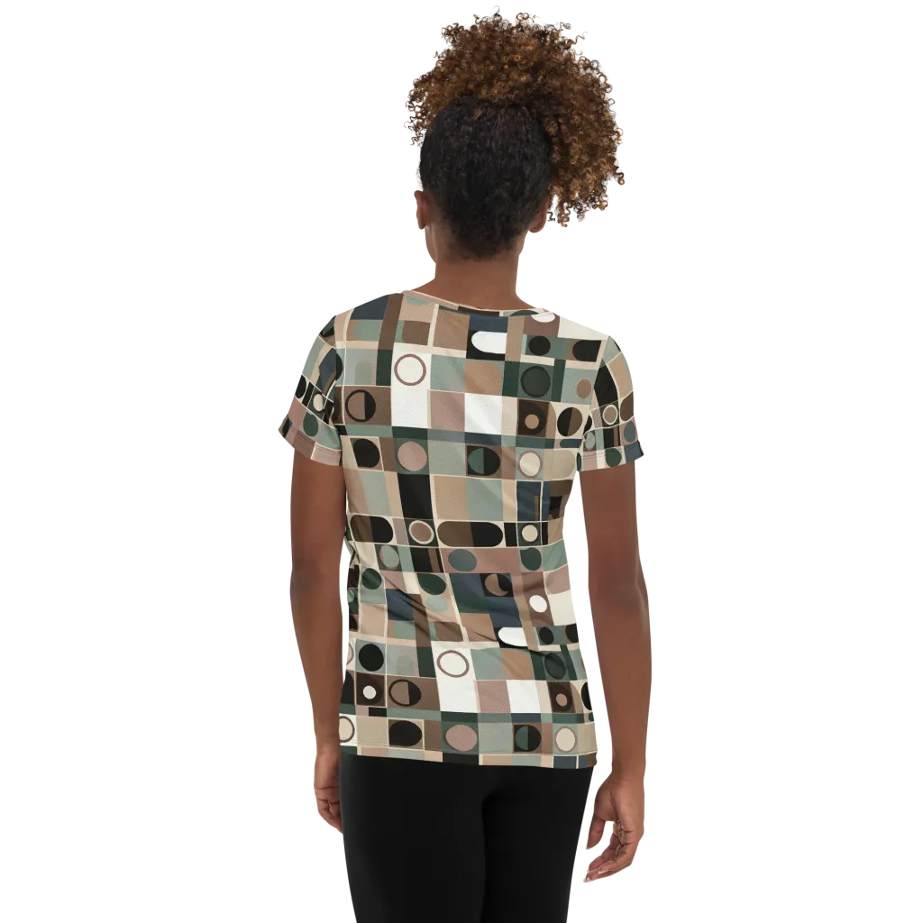 Velvet Modulation on Women's Athletic T-Shirt — Back
