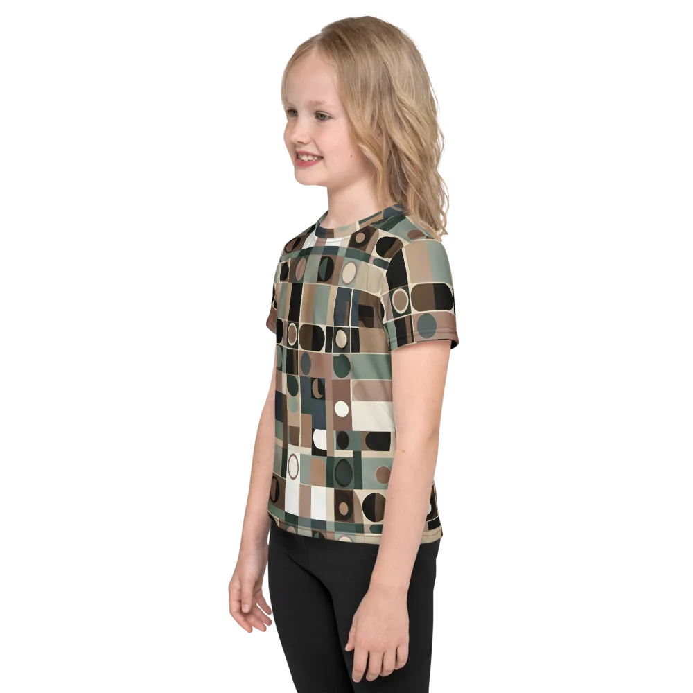Velvet Modulation on Kids Crew Neck T-Shirt — Left