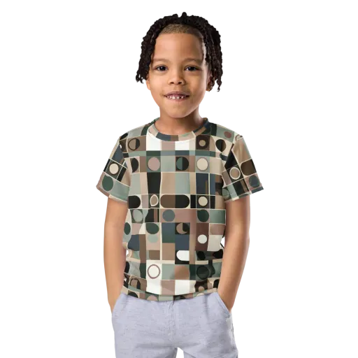 Velvet Modulation on a Kids Crew Neck T-Shirt
