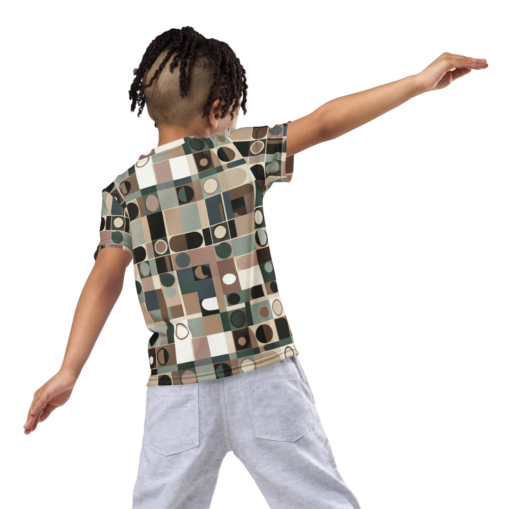 Velvet Modulation on Kids Crew Neck T-Shirt — Back