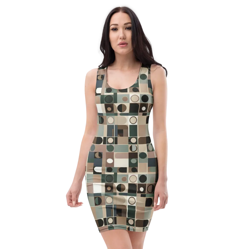 Velvet Modulation on Bodycon Dress — Front