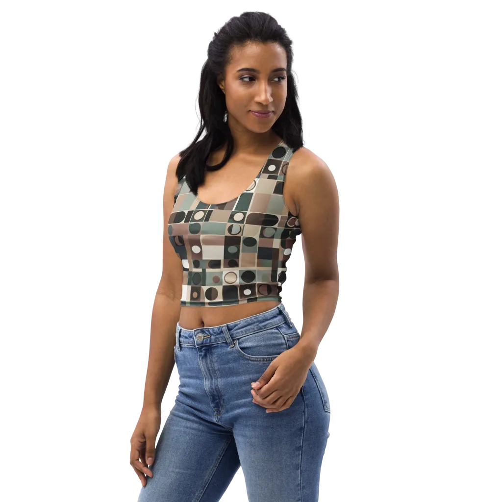 Velvet Modulation on Crop Top — Left Front
