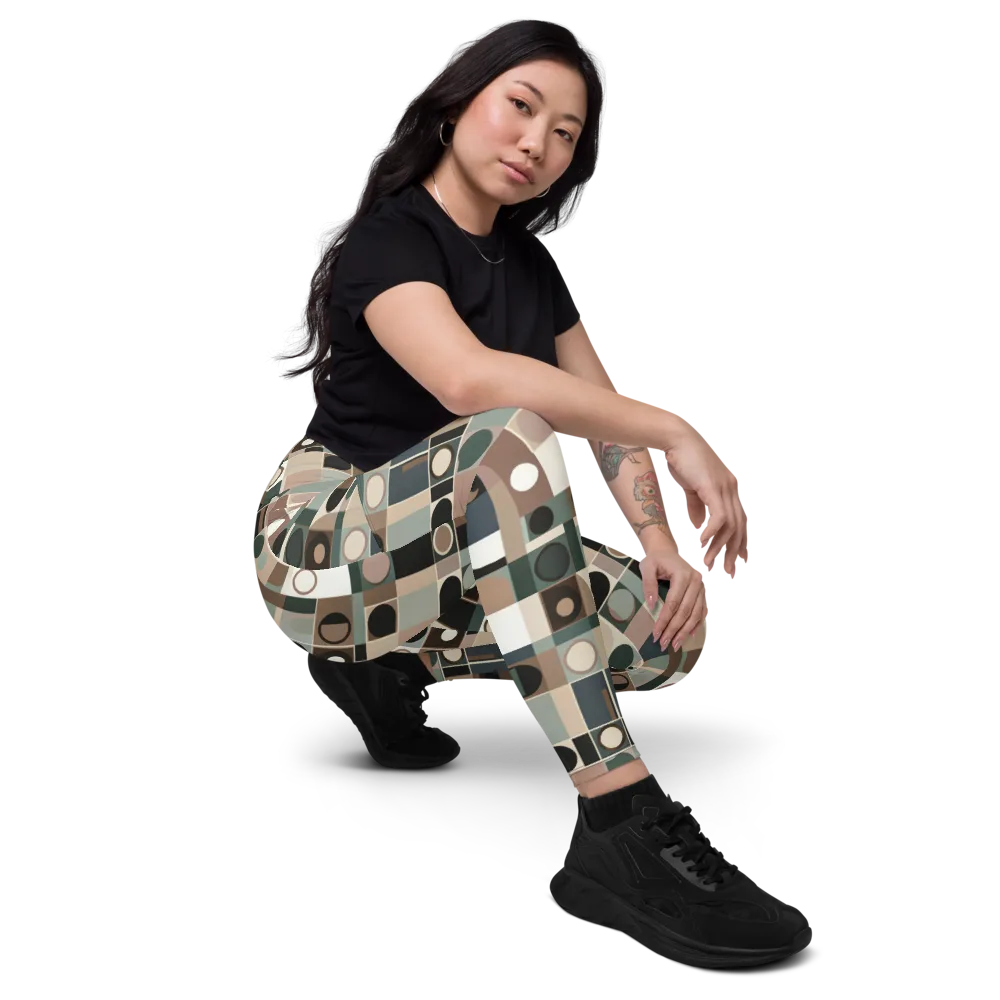 Velvet Modulation on Leggings with Pockets — Right Front