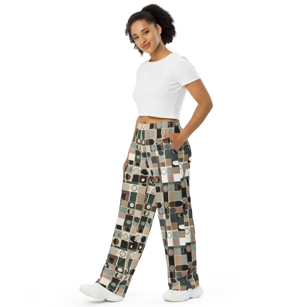 Velvet Modulation on Wide-Leg Pants — Left Front