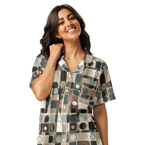 Velvet Modulation on a Women's Short Sleeve Pajama Top