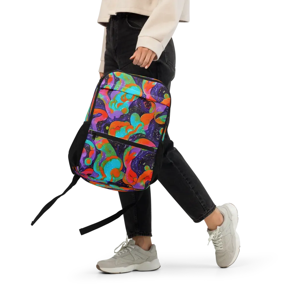 Indigo Citrus Riot on Utility Backpack — Front