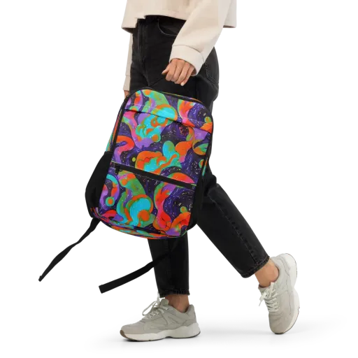 Indigo Citrus Riot on a Utility Backpack