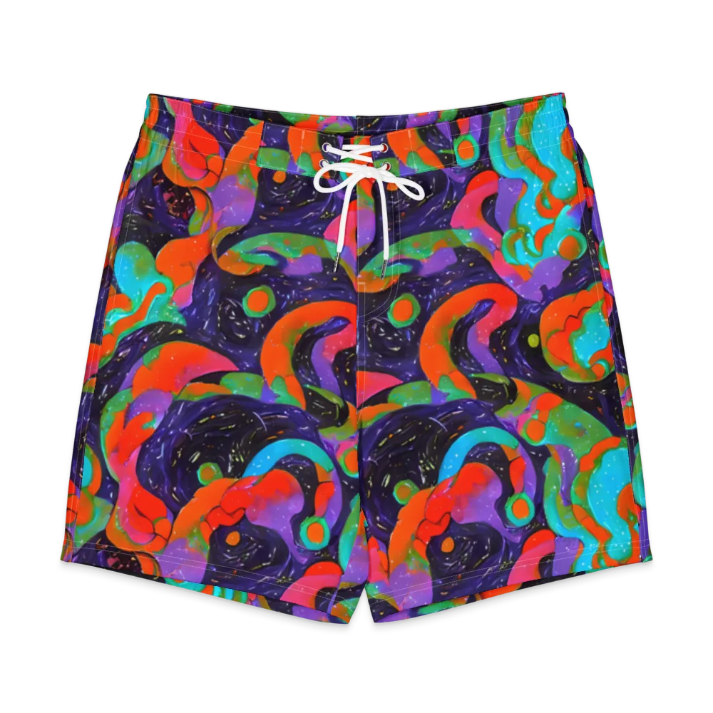 Indigo Citrus Riot on Men's Board Shorts — Front