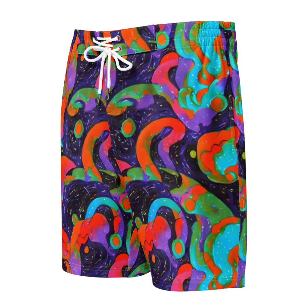 Indigo Citrus Riot on Men's Board Shorts — Front