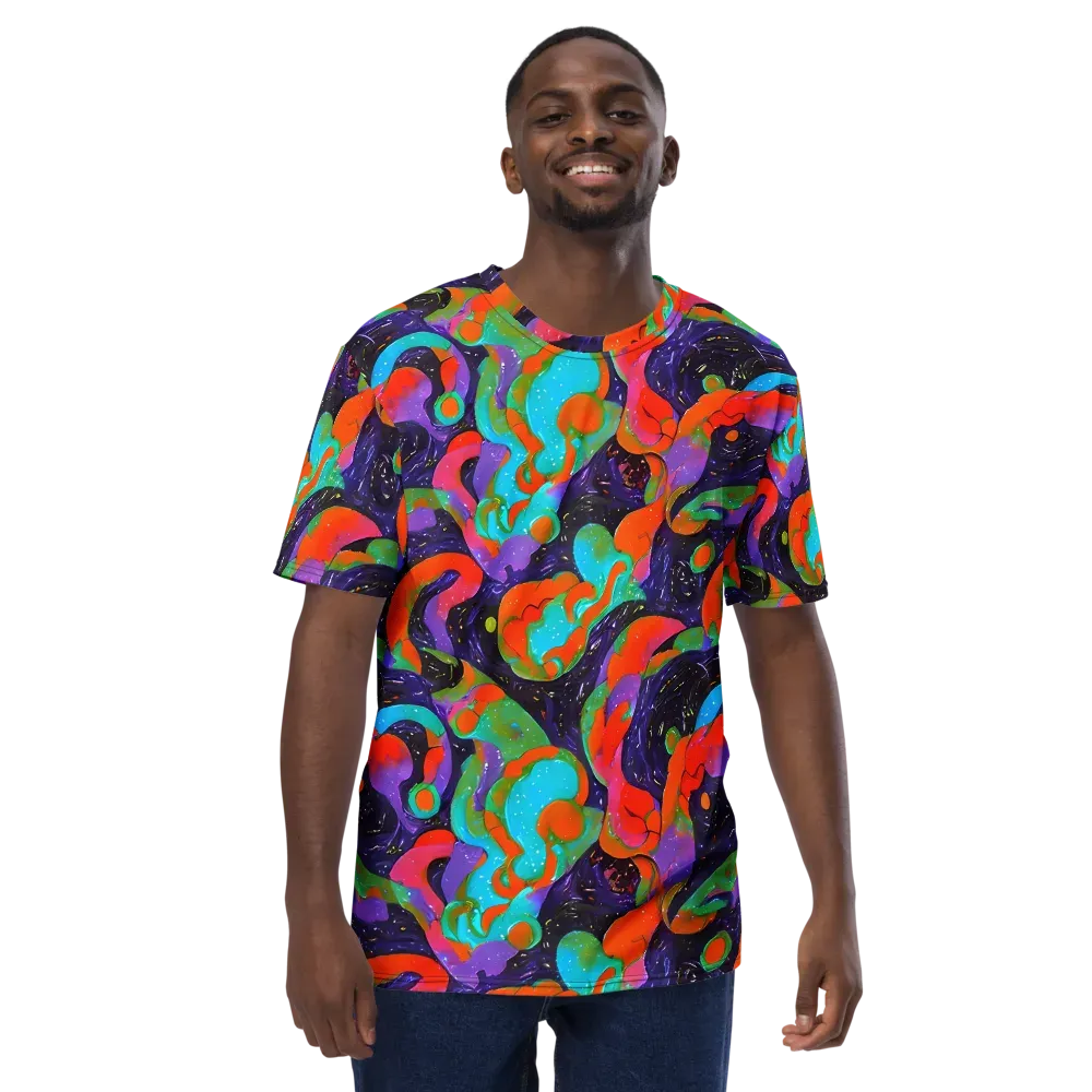 Indigo Citrus Riot on Men's Crew Neck T-Shirt — Front