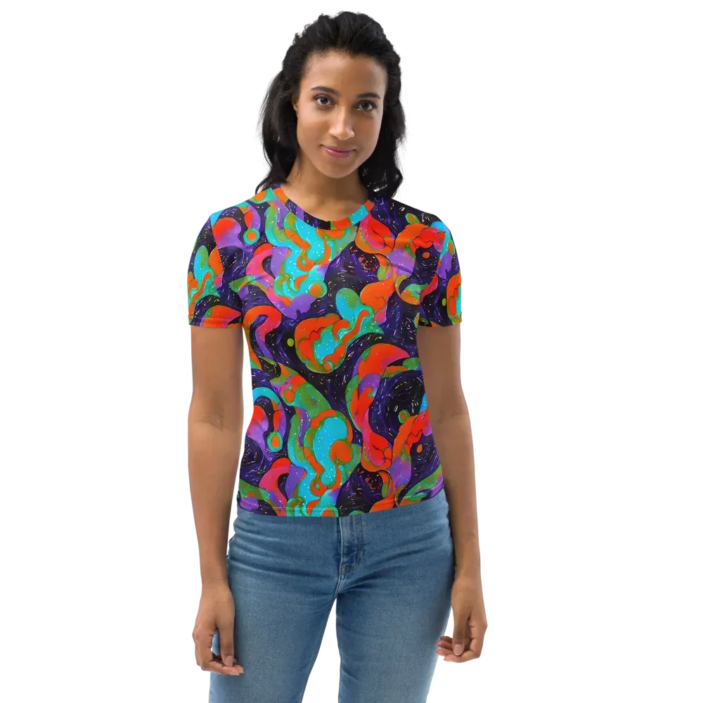 Indigo Citrus Riot on Women's Crew Neck T-Shirt — Front