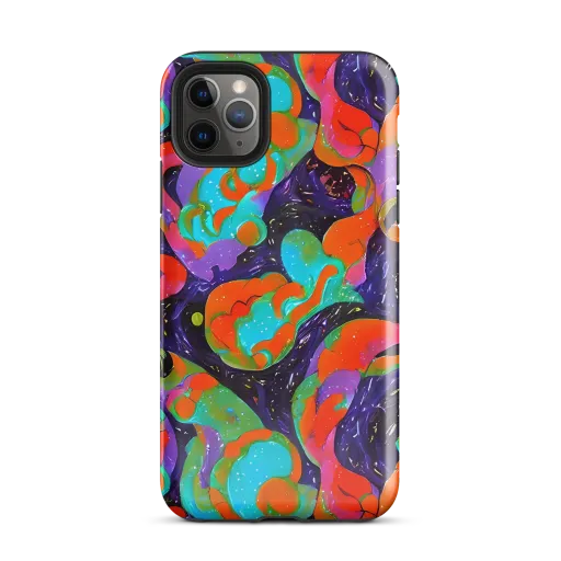 Indigo Citrus Riot on a Tough Case for iPhone®