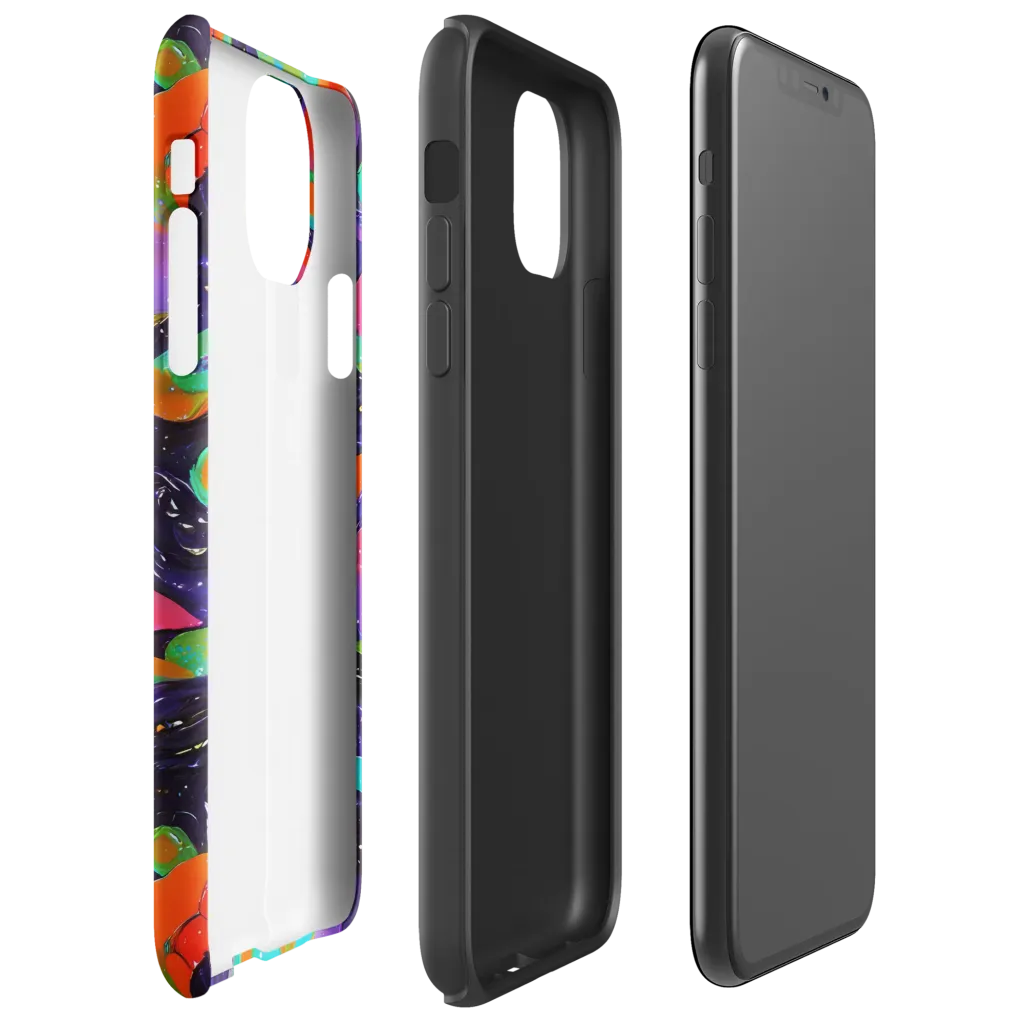 Indigo Citrus Riot on Tough Case for iPhone® — Right