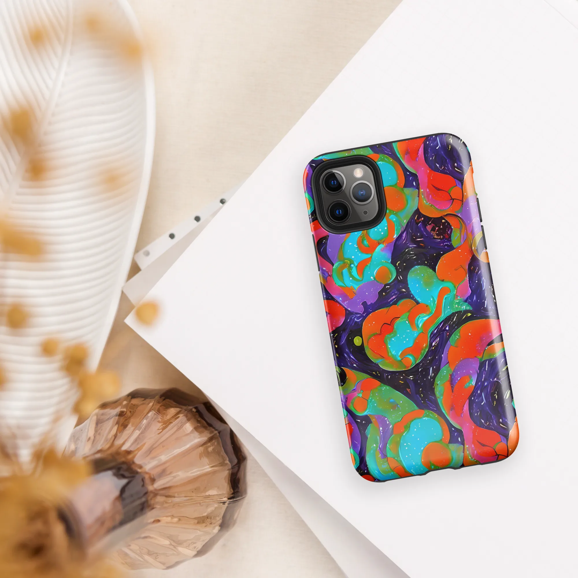 Indigo Citrus Riot on Tough Case for iPhone® — Front