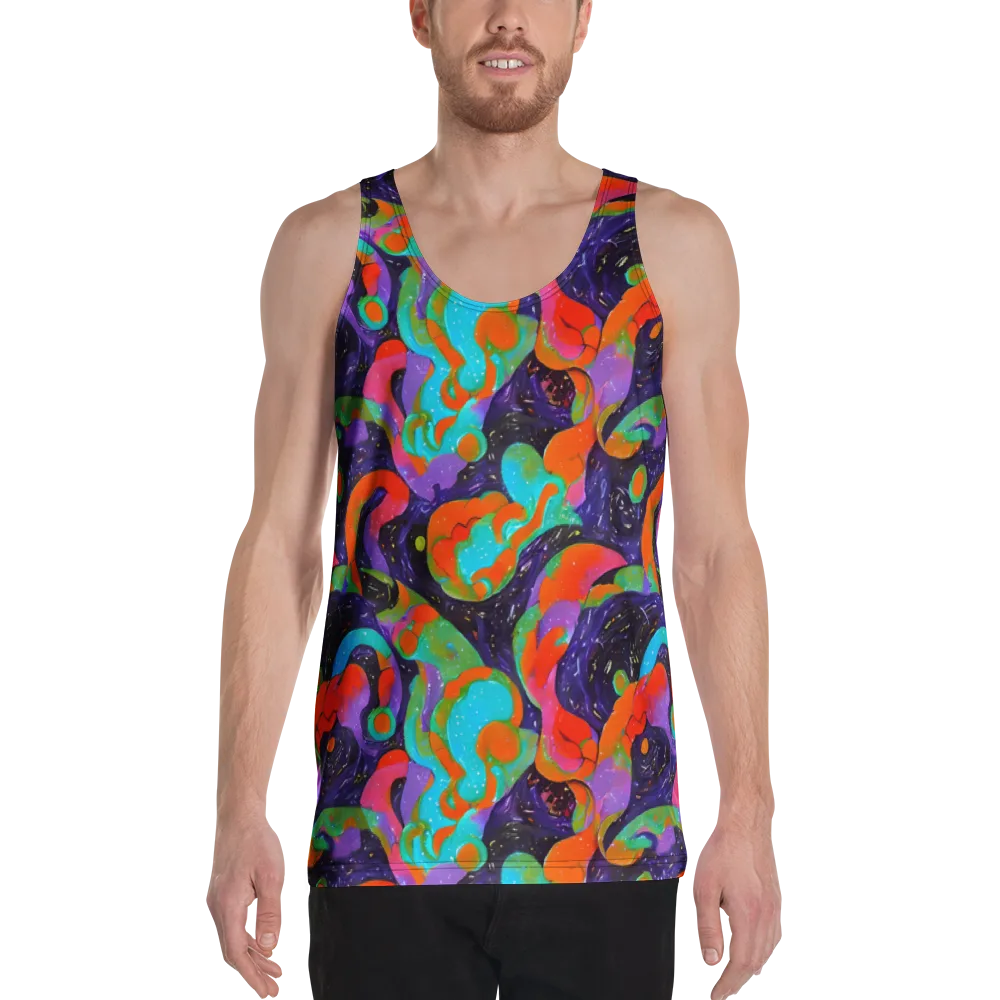 Indigo Citrus Riot on Men's Tank Top — Front