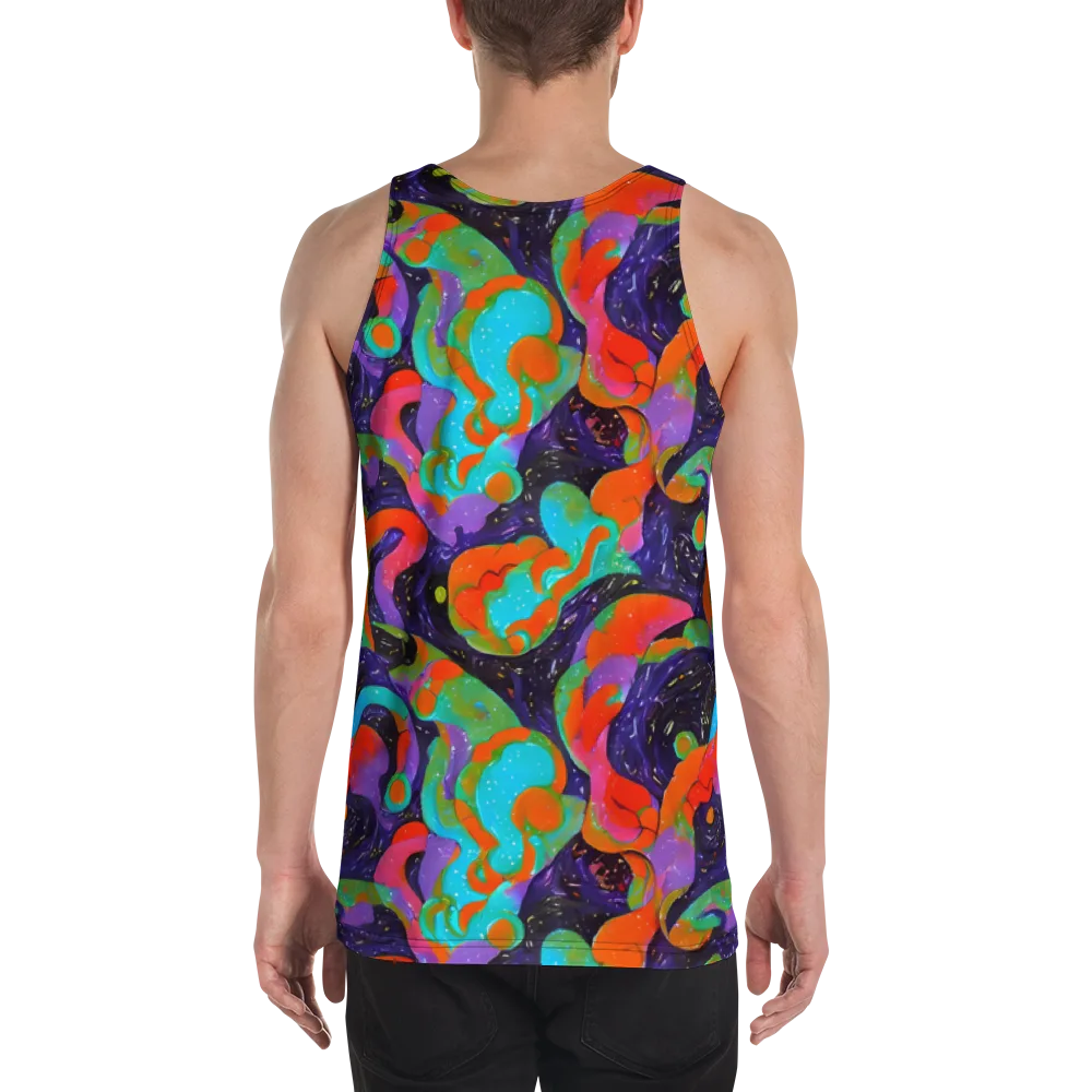 Indigo Citrus Riot on Men's Tank Top — Back