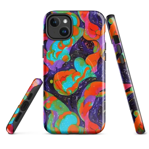 Indigo Citrus Riot on a MagSafe Tough Case for iPhone®