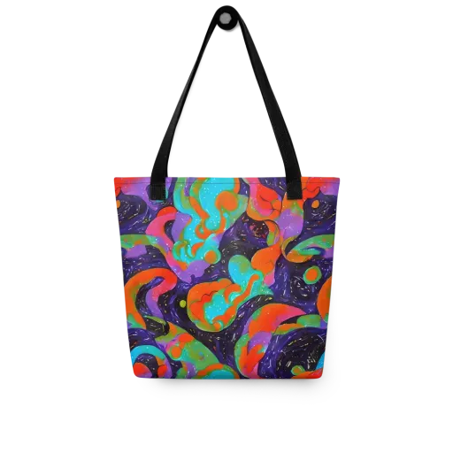 Indigo Citrus Riot on a Tote Bag