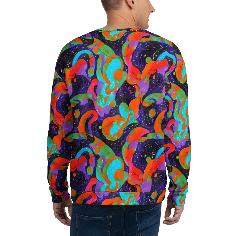 Indigo Citrus Riot on Sweatshirt — Back