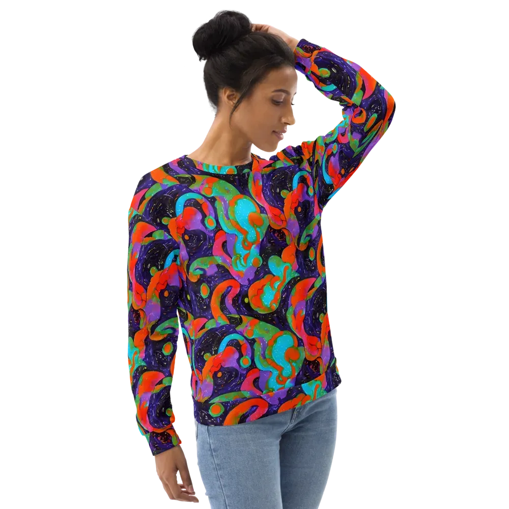 Indigo Citrus Riot on Sweatshirt — Right Front