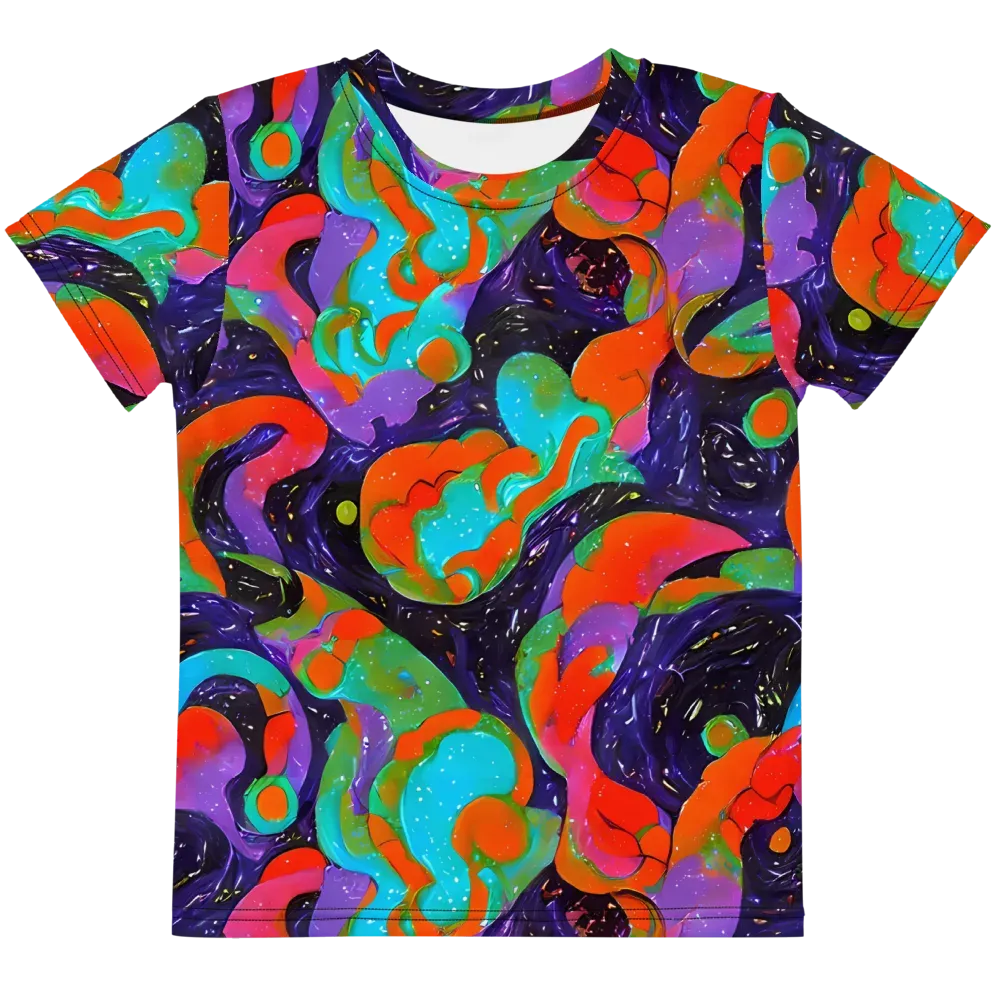 Indigo Citrus Riot on Kids Crew Neck T-Shirt — Front