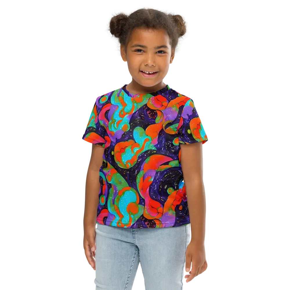 Indigo Citrus Riot on Kids Crew Neck T-Shirt — Front