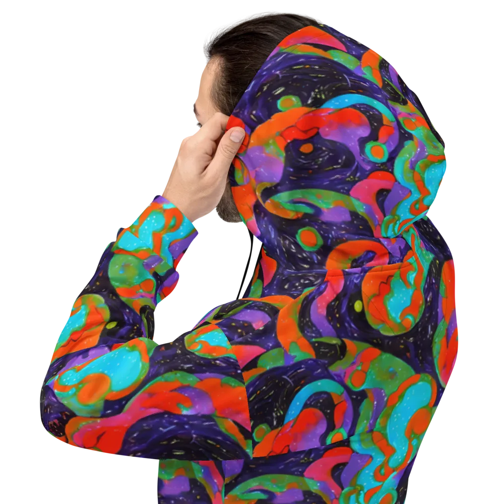 Indigo Citrus Riot on Hoodie — Back