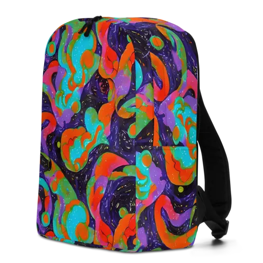 Indigo Citrus Riot on a Minimalist Backpack
