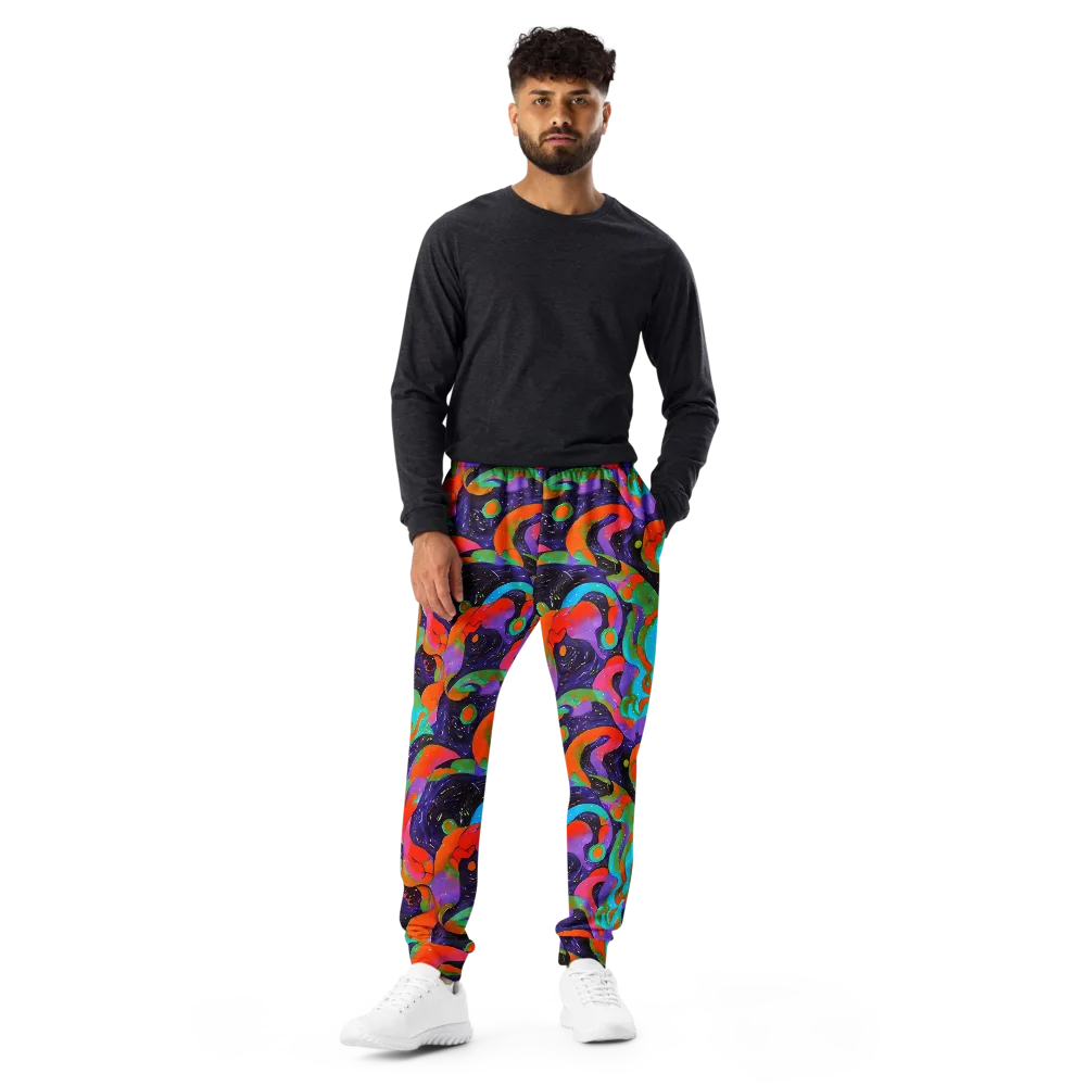 Indigo Citrus Riot on Men's Joggers — Front
