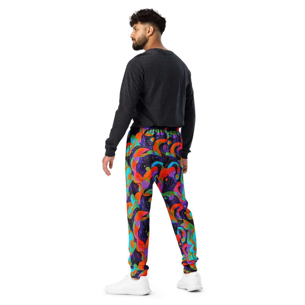 Indigo Citrus Riot on Men's Joggers — Back