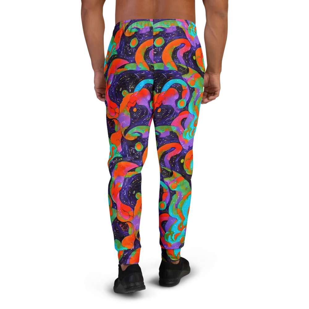 Indigo Citrus Riot on Men's Joggers — Back