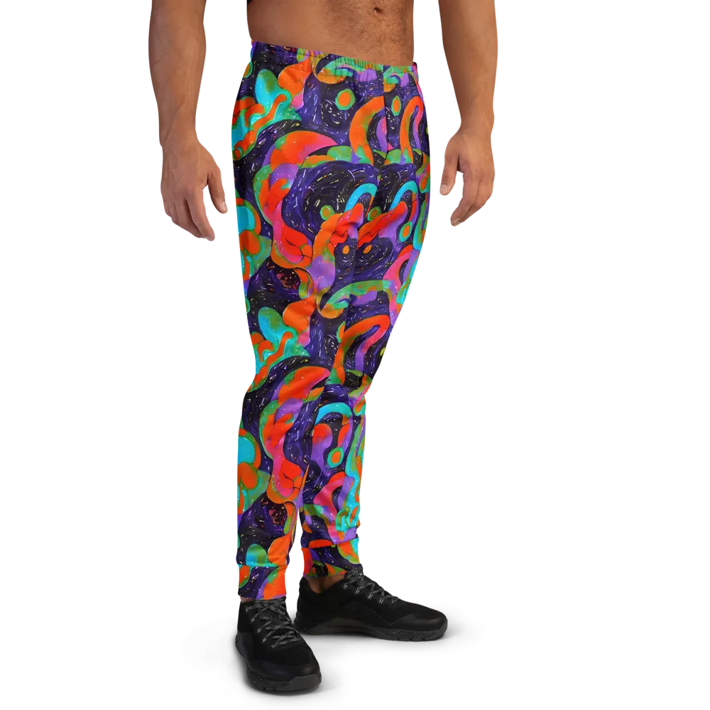 Indigo Citrus Riot on Men's Joggers — Right