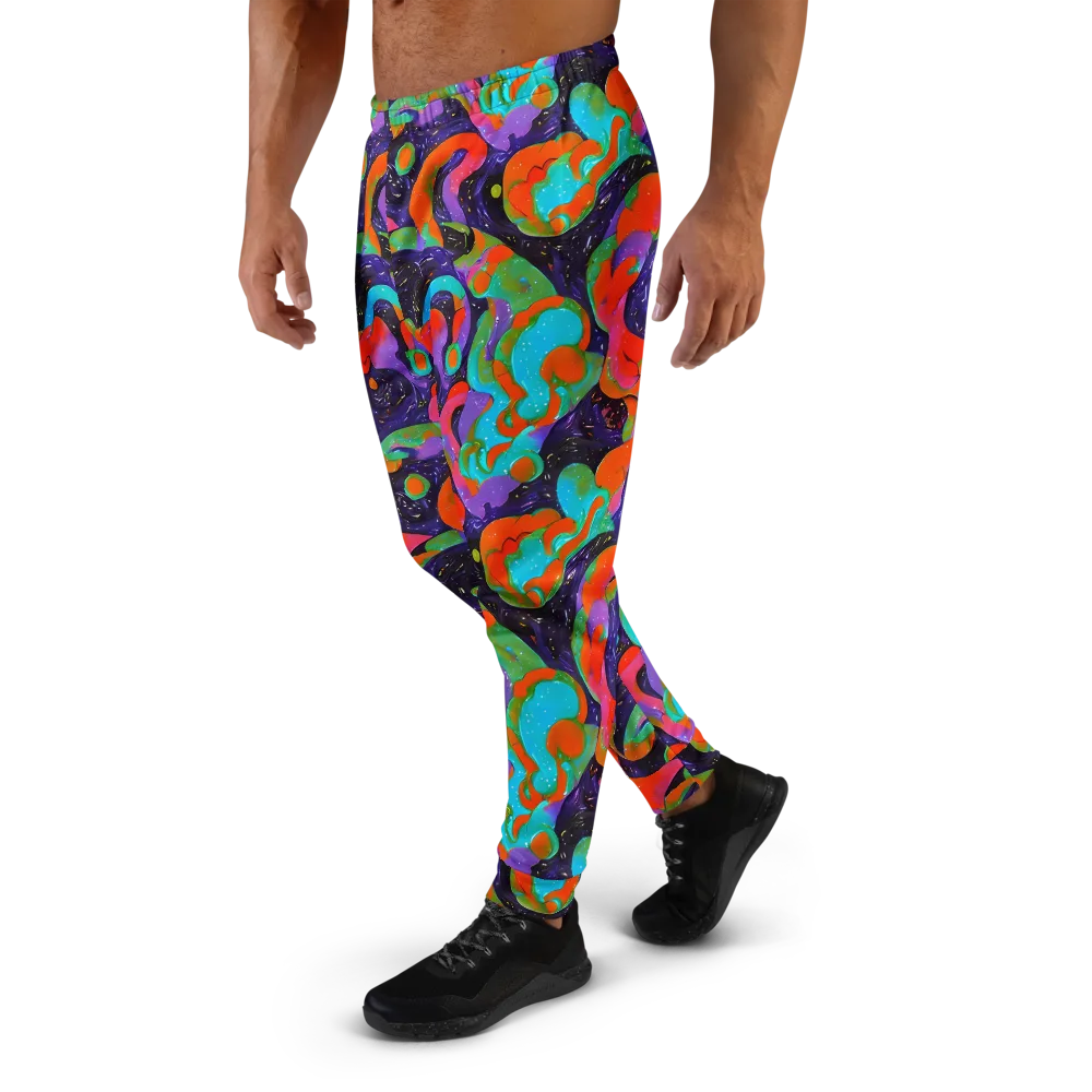 Indigo Citrus Riot on Men's Joggers — Left