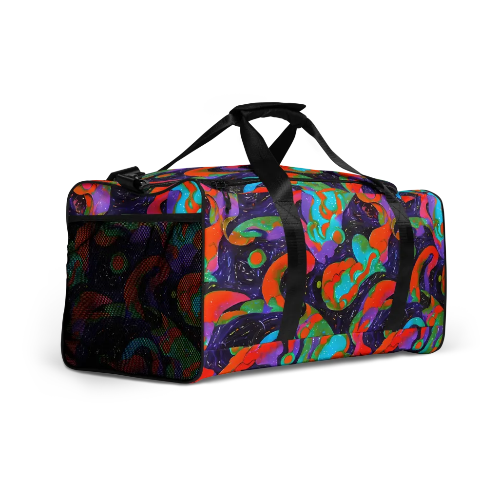 Indigo Citrus Riot on Duffle Bag — Right Front