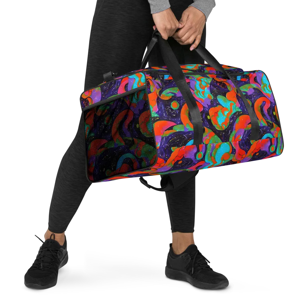 Indigo Citrus Riot on Duffle Bag — Right Front