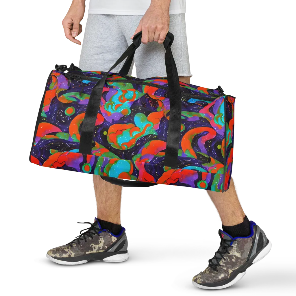 Indigo Citrus Riot on Duffle Bag — Front