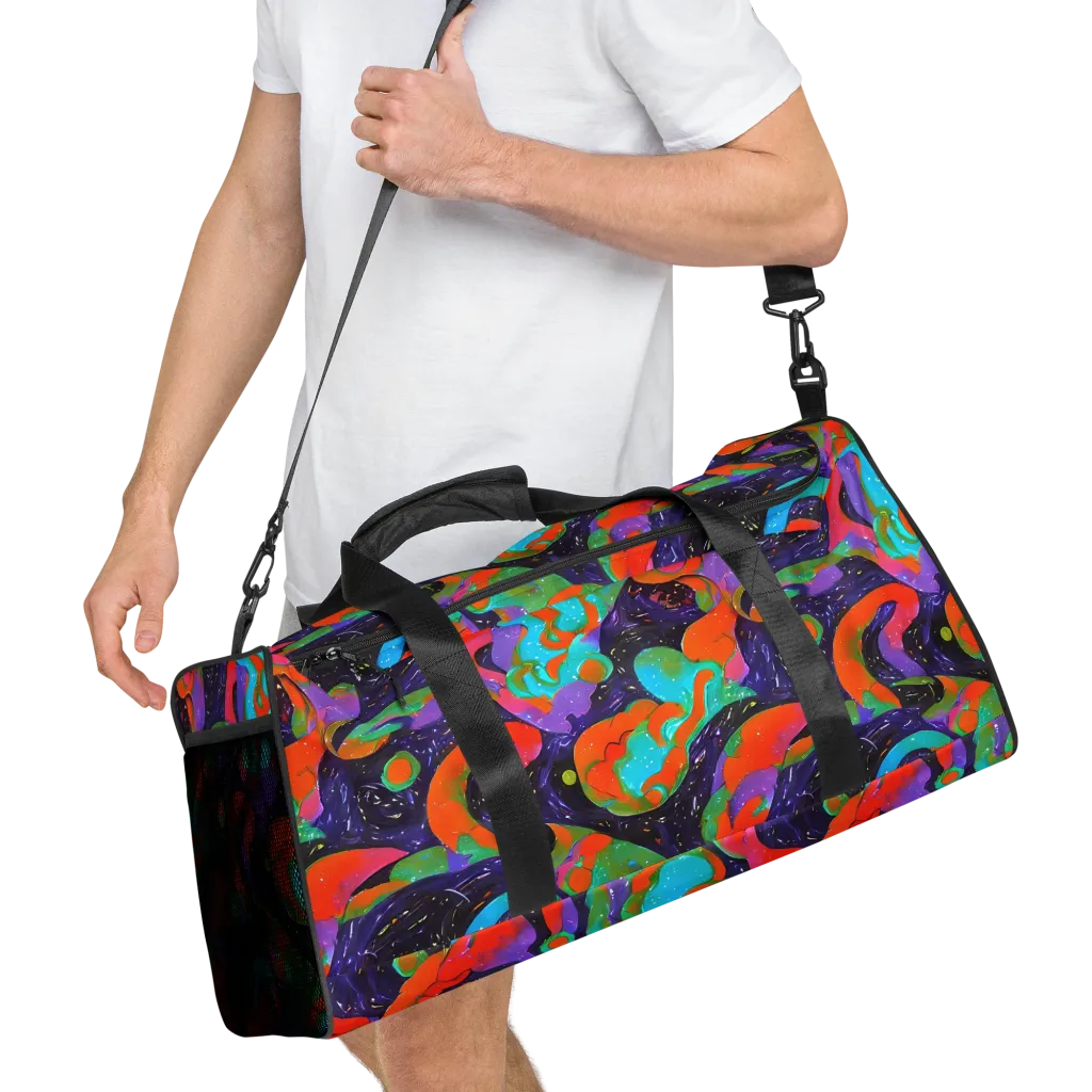 Indigo Citrus Riot on Duffle Bag — Right Front