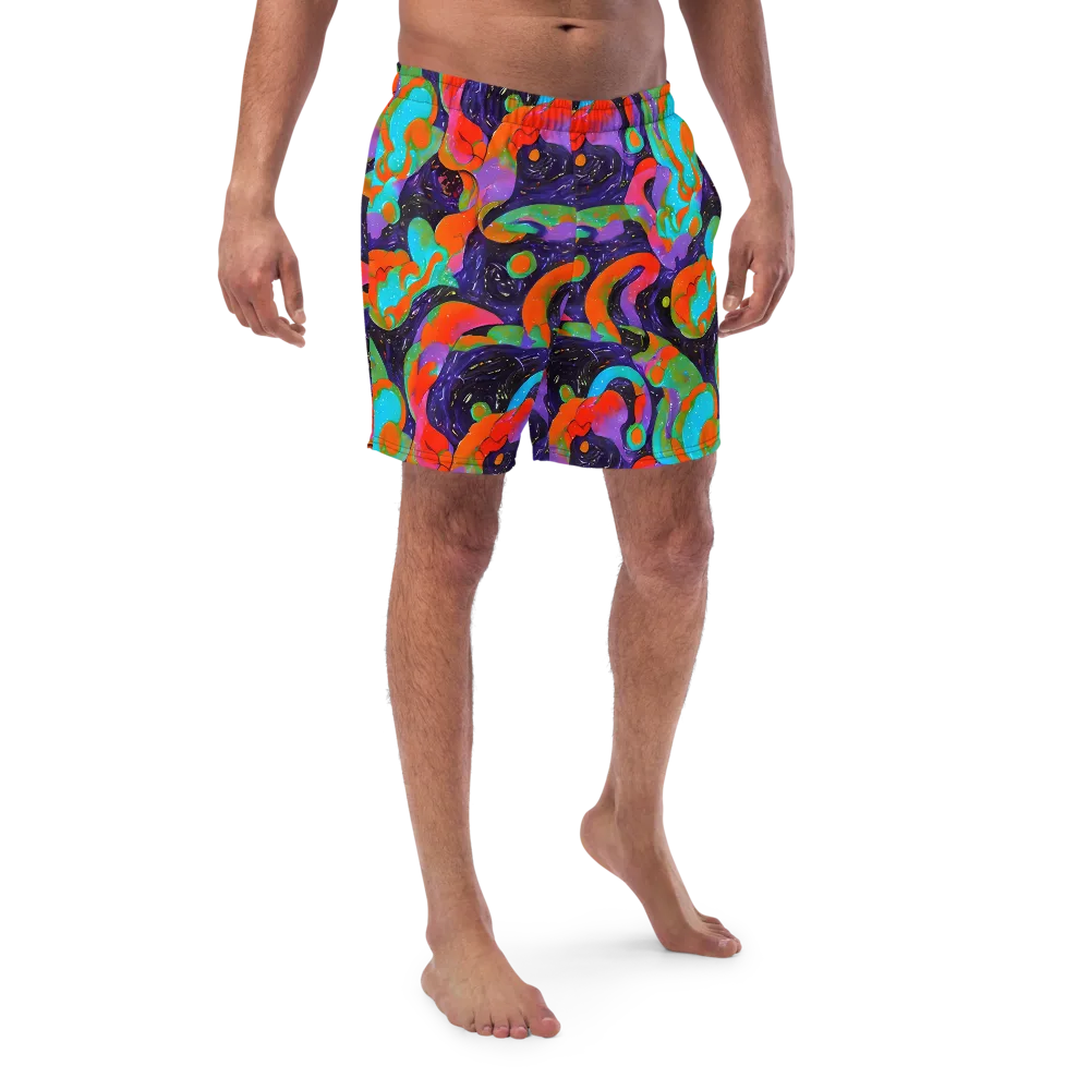 Indigo Citrus Riot on Swim Trunks — Front
