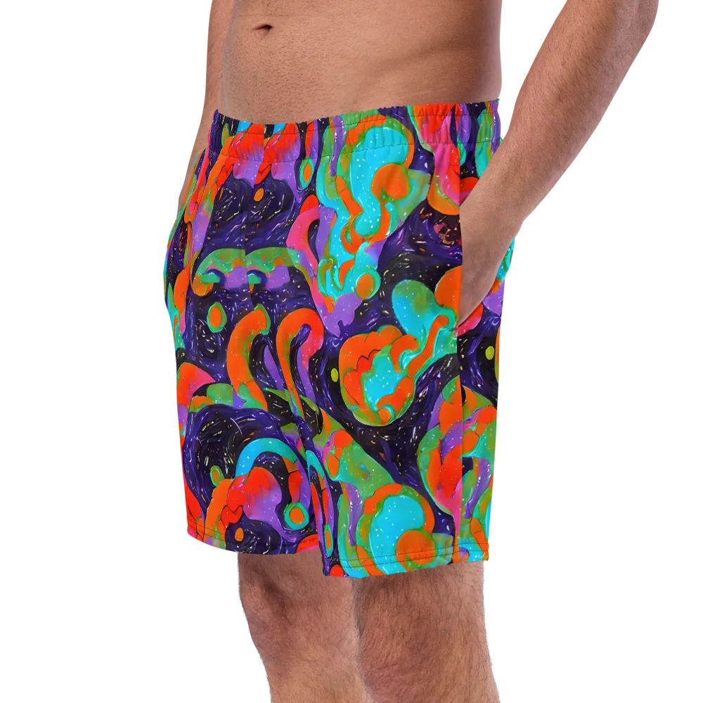 Indigo Citrus Riot on Swim Trunks — Left Front