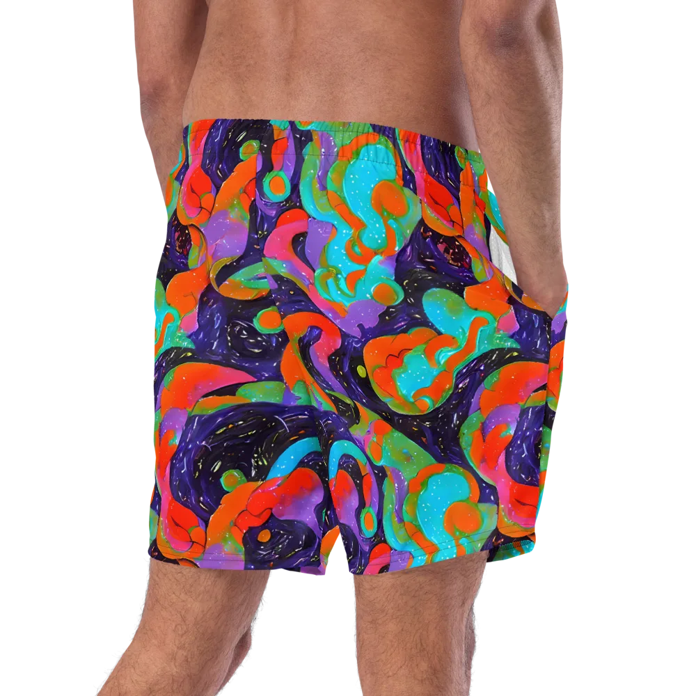 Indigo Citrus Riot on Swim Trunks — Right Back