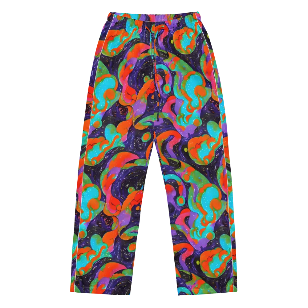 Indigo Citrus Riot on Women's Pajama Pants — Front